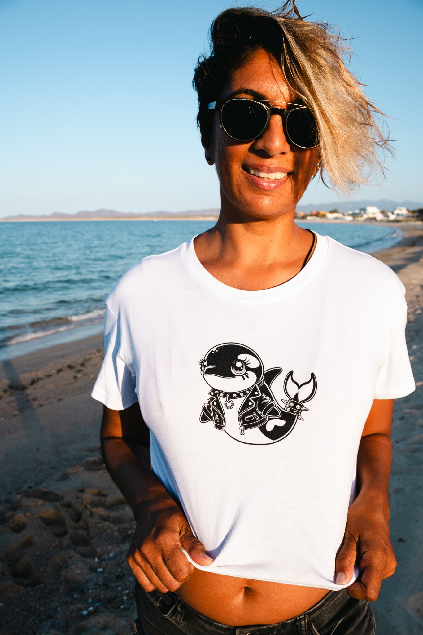 Goth Orca Baddie Crop Tee