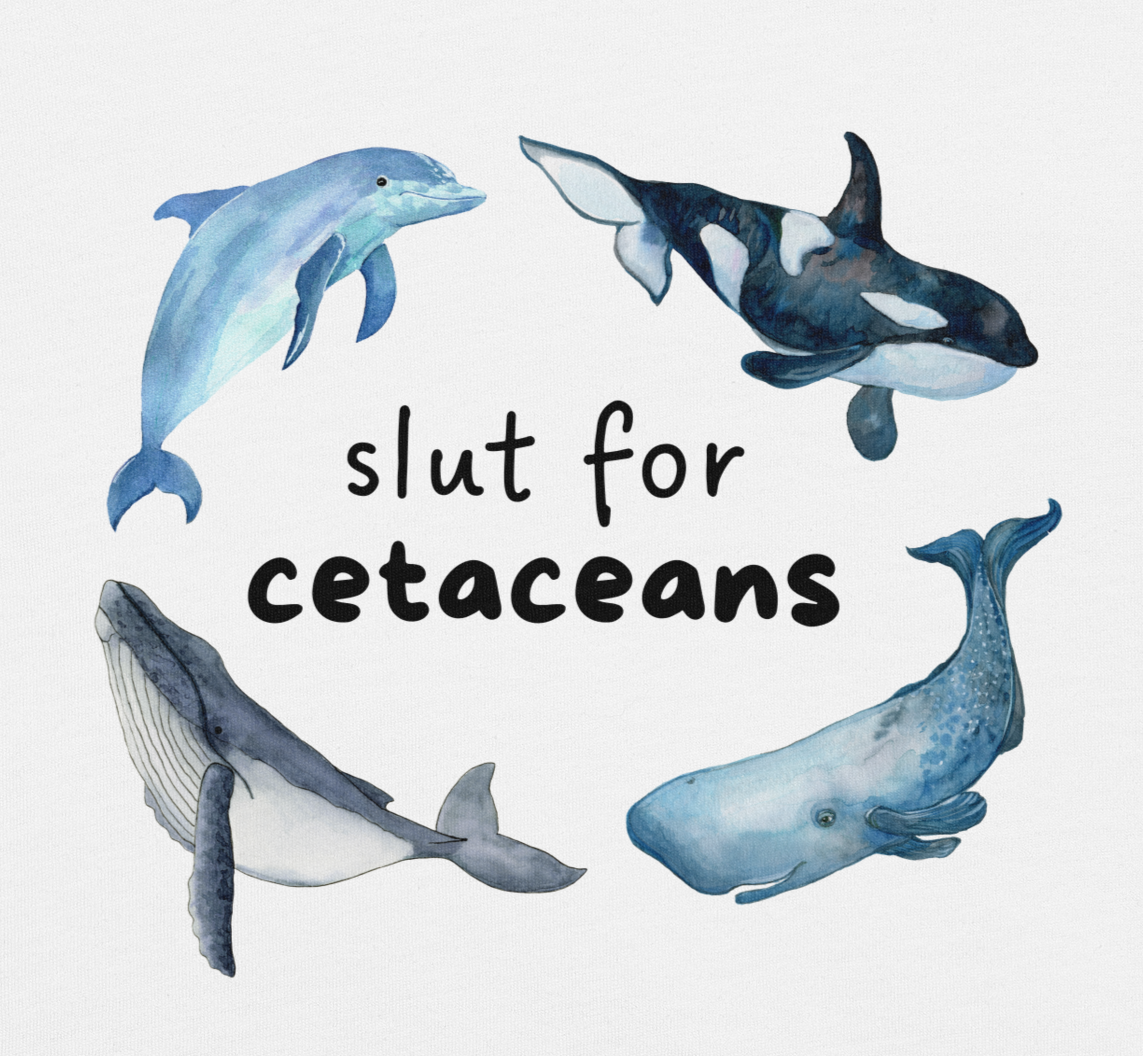 Cetaceans Crop Tee